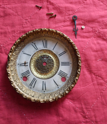 Antique 1897 mantel clock e - mantel,